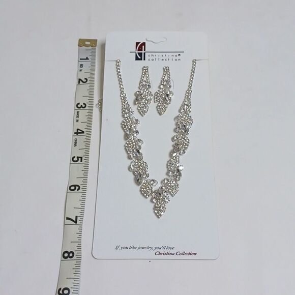 Silver Necklace and Earring Set - Picture 7 of 7